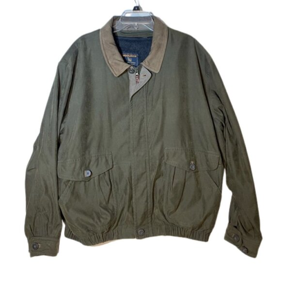 WOOLRICH Mens Utility barn chore Coat zip out wool blend liner leather collar xl - Picture 1 of 15